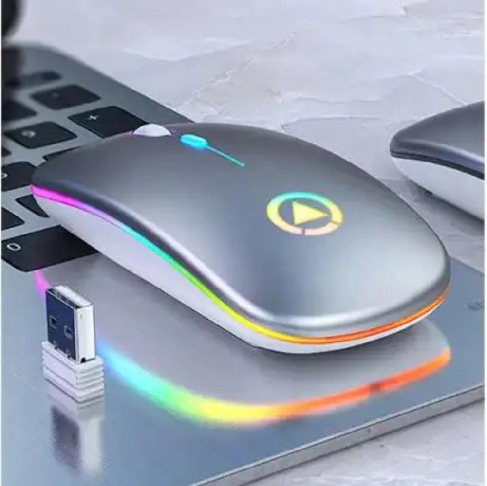 Custom Logo LED Light Slim  Wireless Mouse