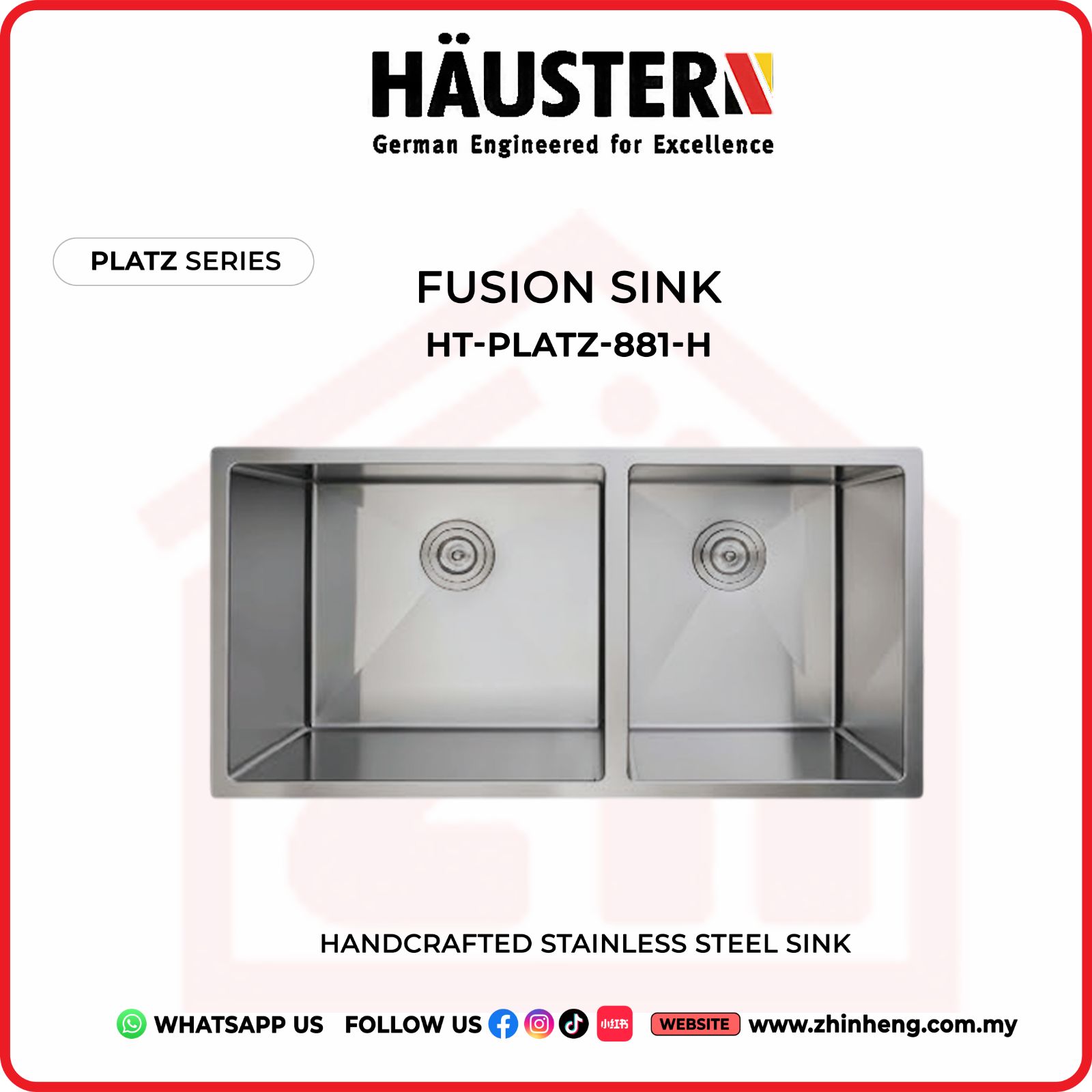 HAUSTERN PLATZ KITCHEN SINK HT-PLATZ-881-H