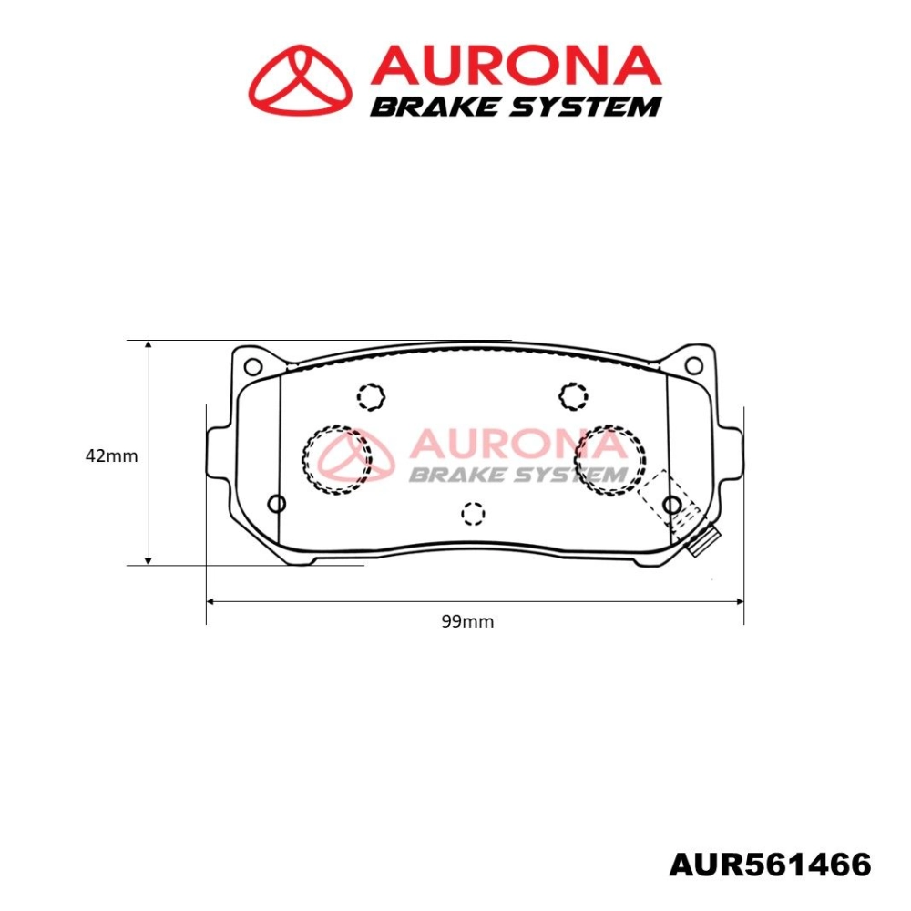 Aurona Brake Pad AUR561466 Rear Citra Carens Sephia Spectra