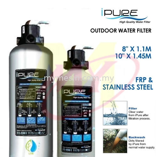 Tsunami iPure Series FRP / Stainless Steel Outdoor Water Filter 