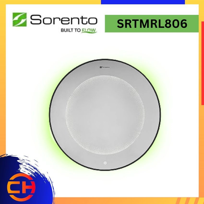 SORENTO BATHROOM FURNITURE SRTMRL806 BLACK S/STEEL FRAME LED MIRROR ( L70MM x W70MM )
