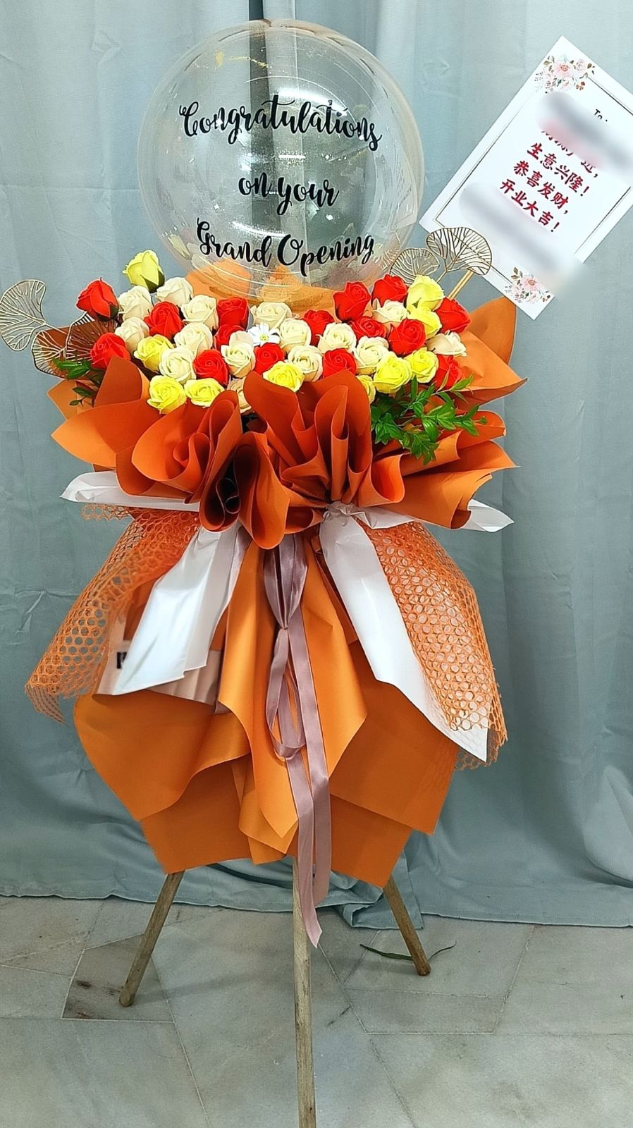 Opening soap flower stand