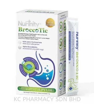 (NEW PRODUCT) NuFinity Broccotic H. pylori Treatment with Broccoli Sprout and Mastic Powder 14's