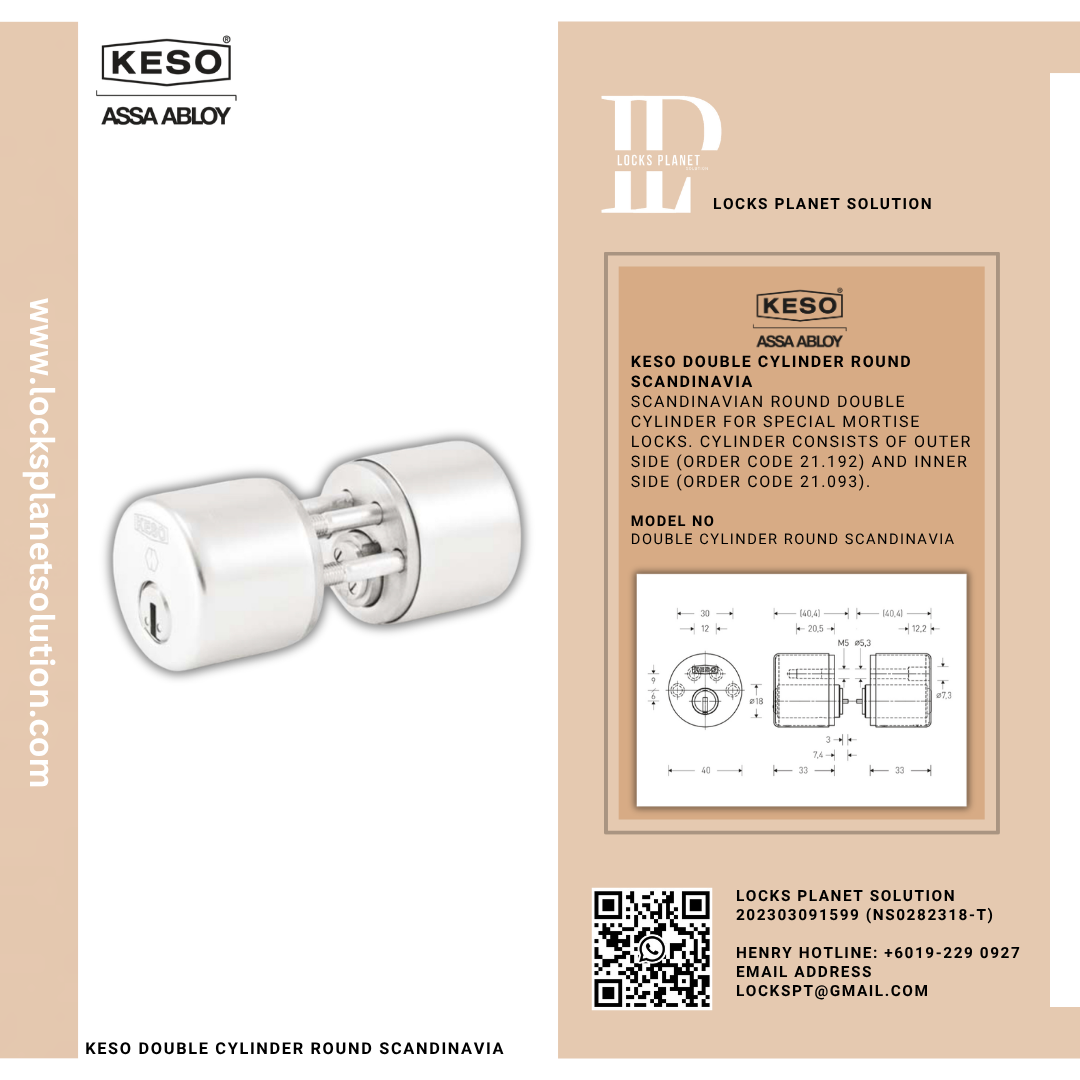 kESO DOUBLE CLINDER ROUND SCANDINAVIAN