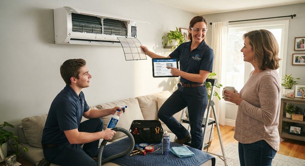 Split air conditioner servicing guide