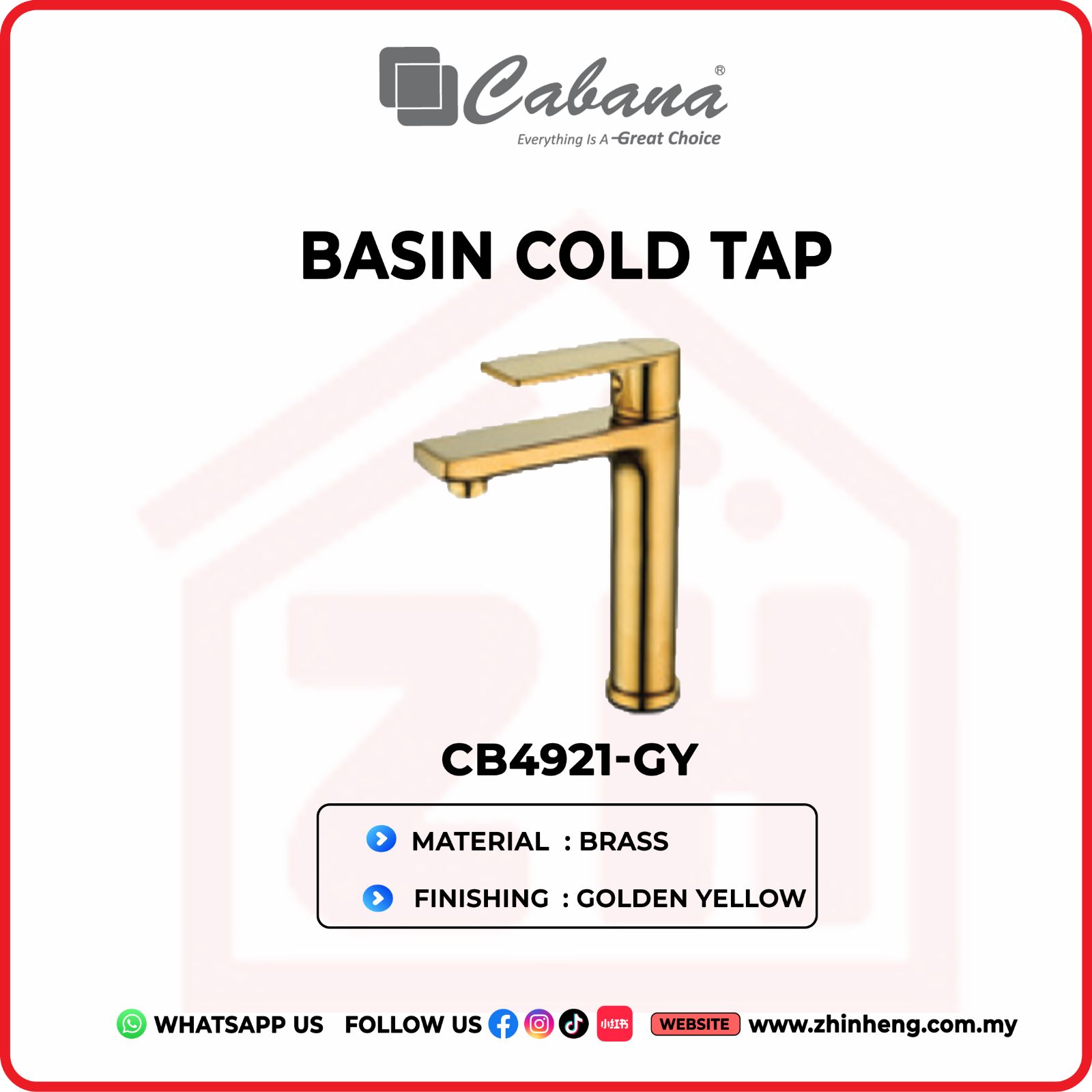 CABANA BASIN COLD TAP CB4921-GY