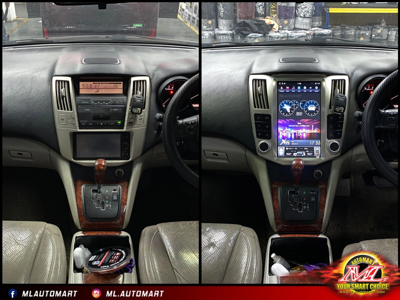 Toyota Harrier XU30 Vertical Style Android Monitor (12.1")