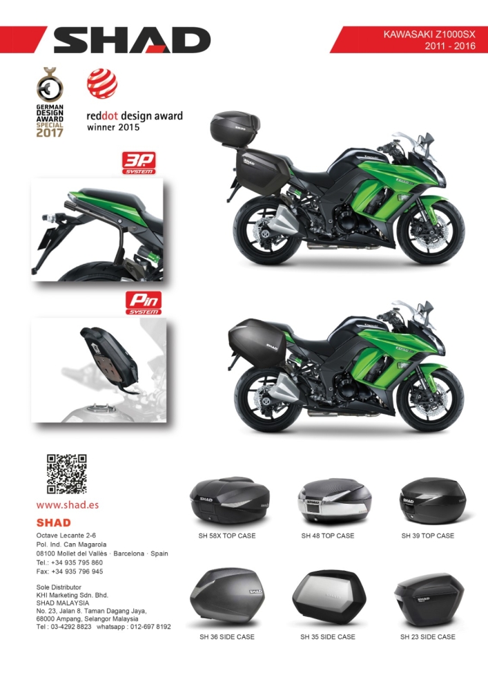 KAWASAKI Z1000SX 11-16' 