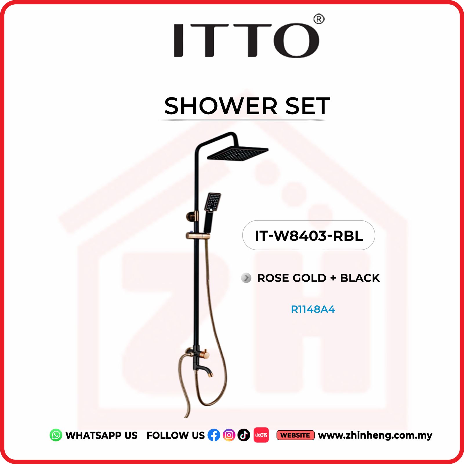 ITTO SHOWER SET  IT-W8403-RBL