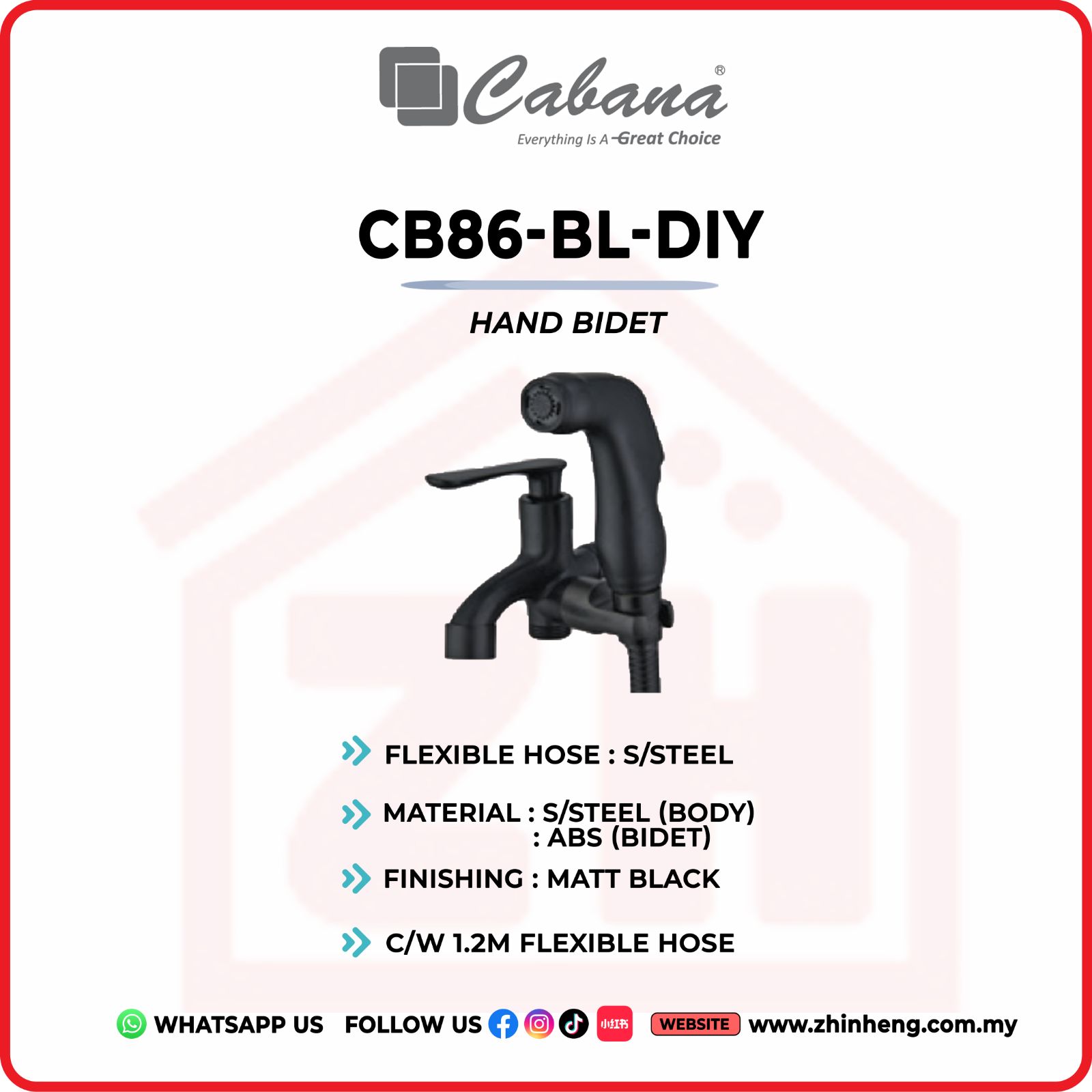 CABANA HAND BIDET  CB86-BL