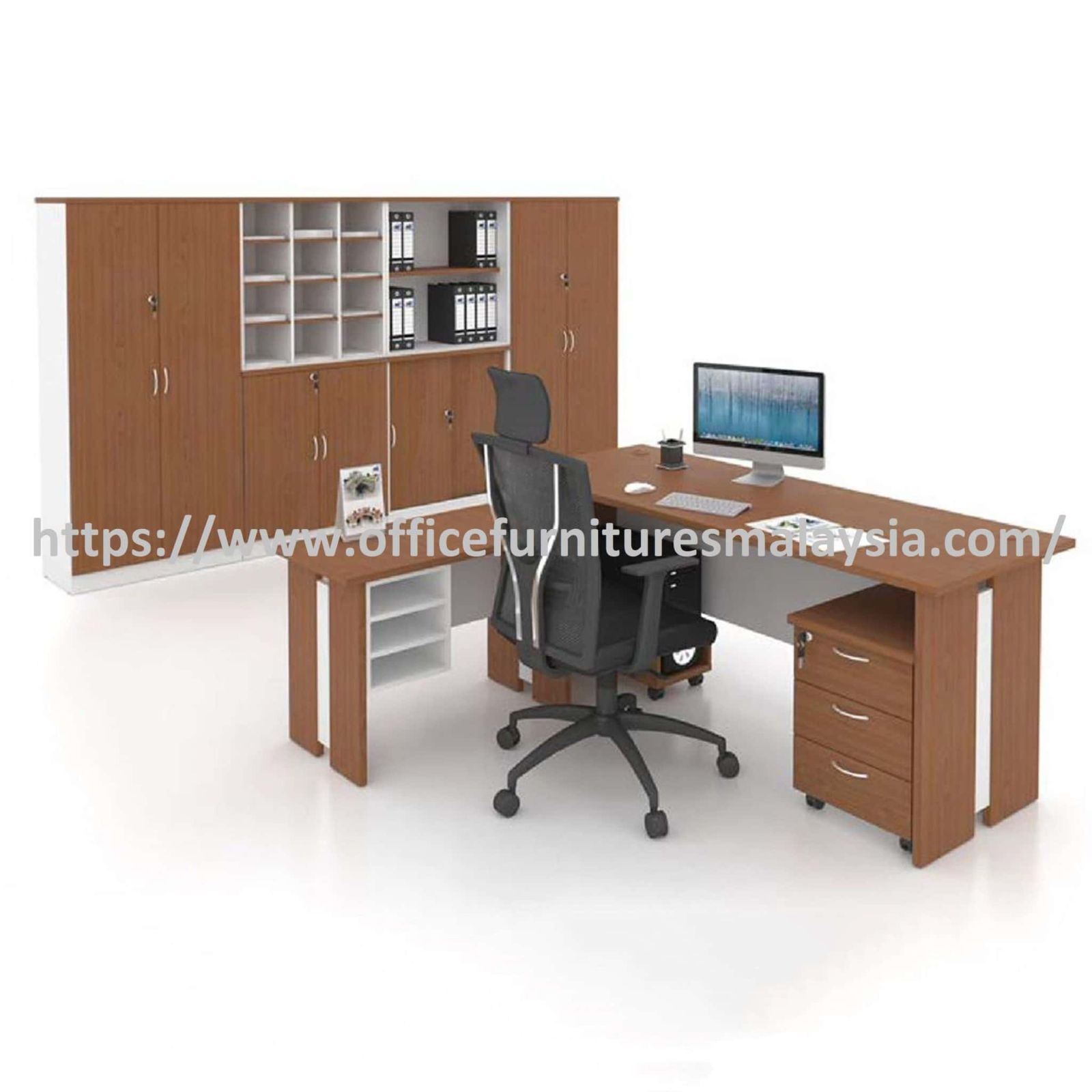 5 ft Harmonious Manager L Shape Concept Table OFFXD1516FMSET