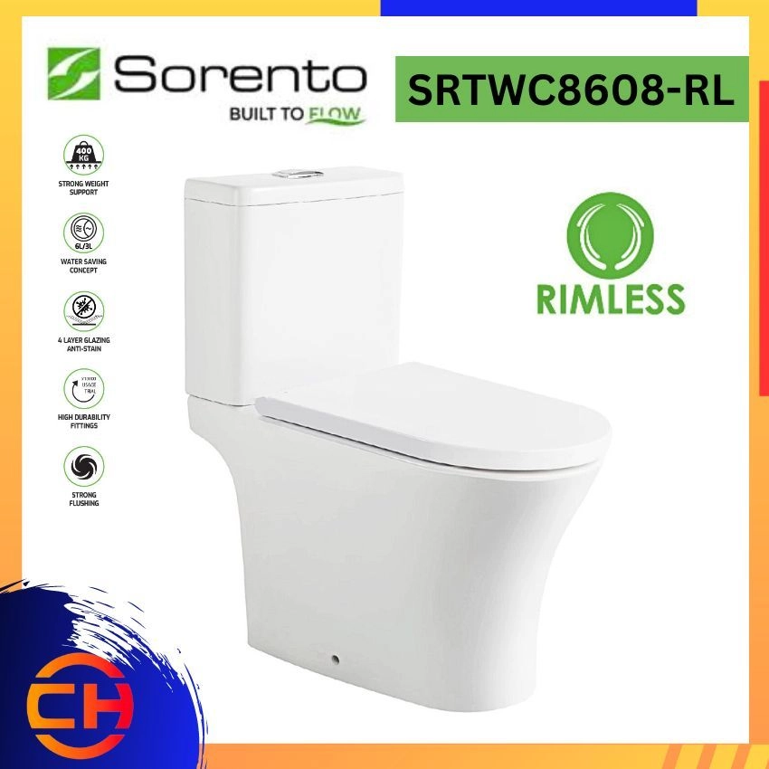 SORENTO CLOSE - COUPLED WATER CLOSET SRTWC8608 - RL 