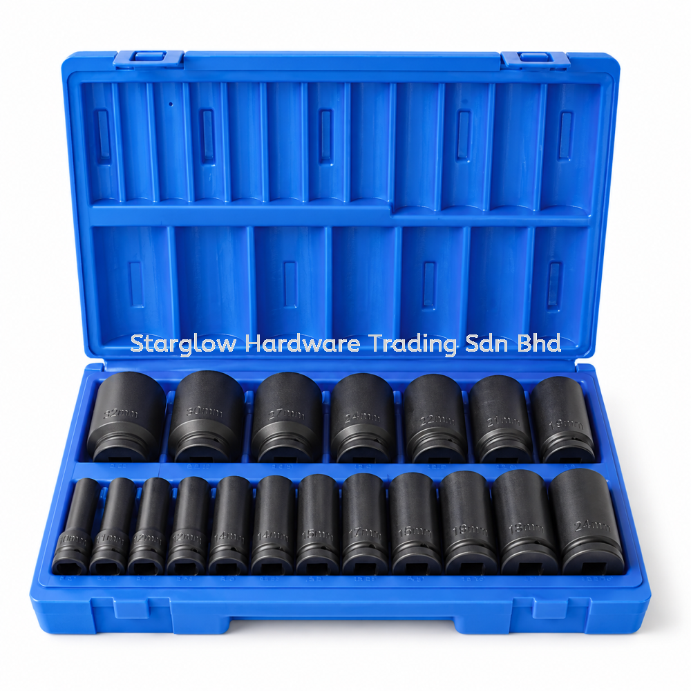Professional 6-Point Deep Impact Socket Set