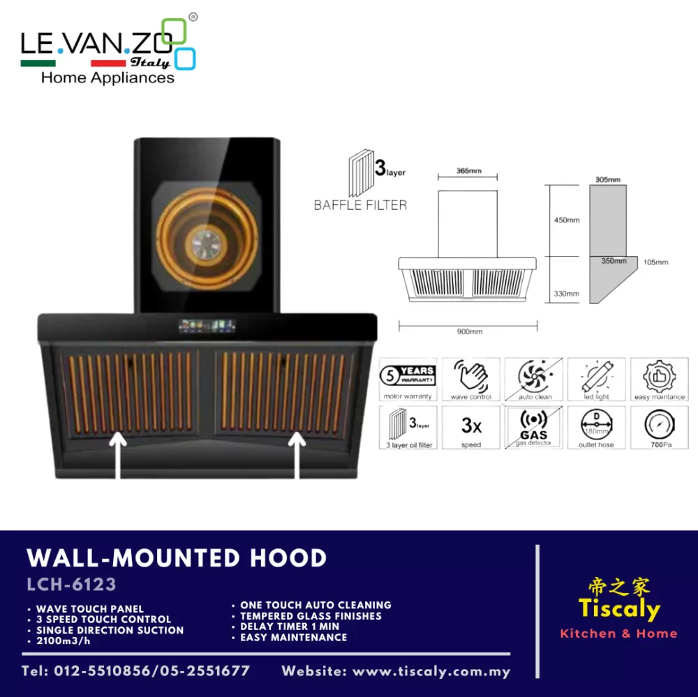 LEVANZO WALL-MOUNTED HOOD LCH-6123