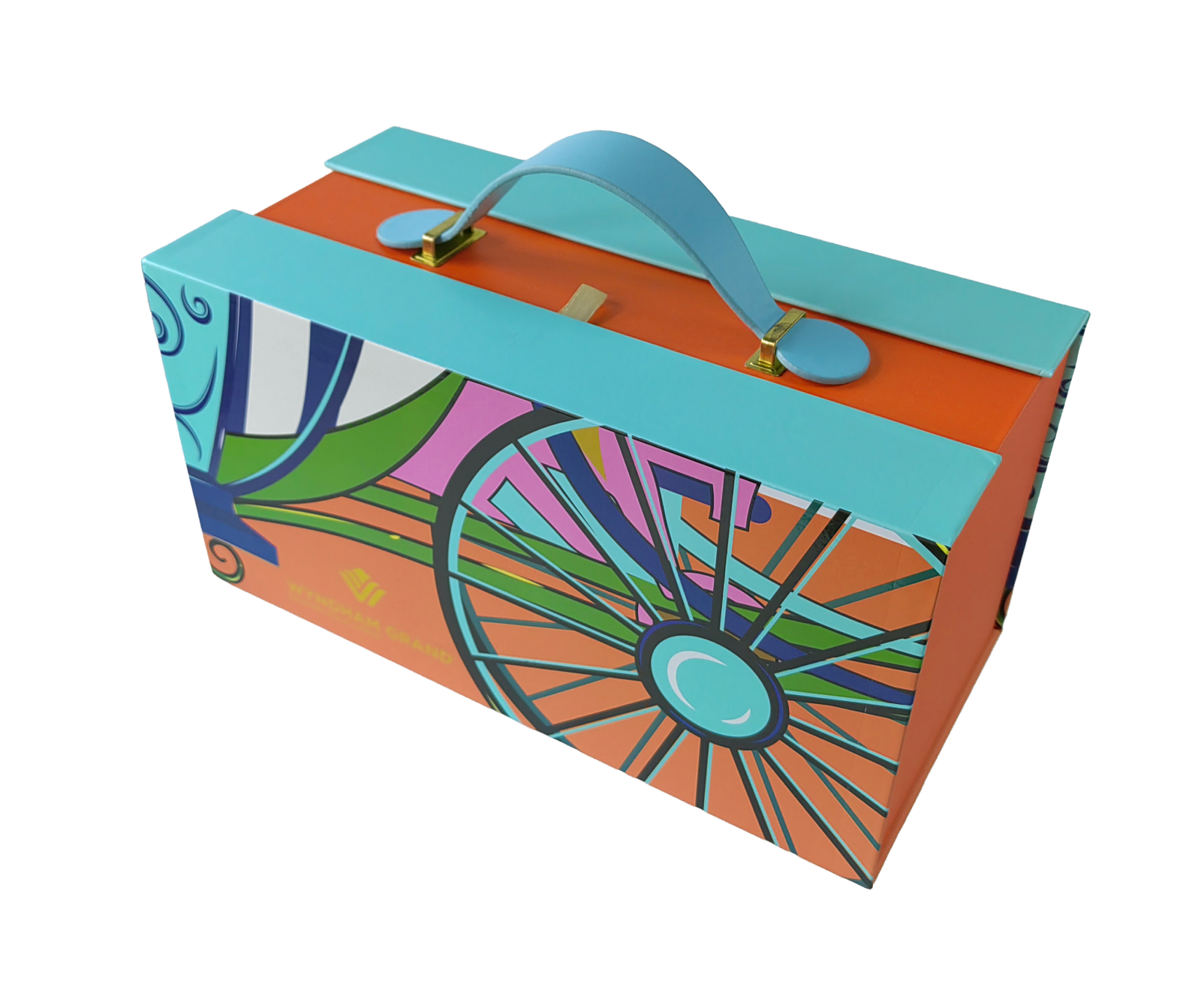 Hardcover Chipboard Lamination Box with PU Handle