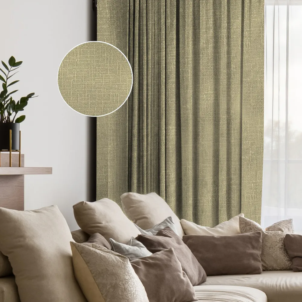 Textured Minimalist Blackout Curtain (40%-60%) 57"