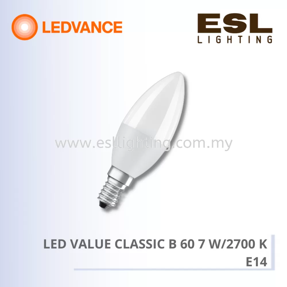 LEDVANCE LED VALUE CLASSIC B E14 7W - 2700K 4058075625273