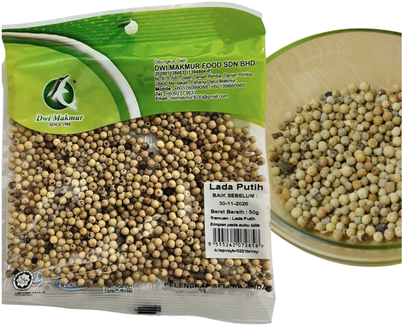 White Pepper 50 Grams RM5.60 X 5 Units C.Dwi Makmur