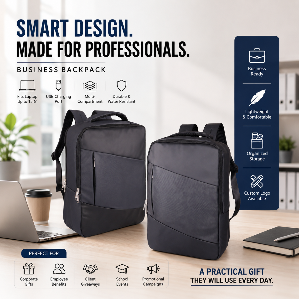 Water Resistant Laptop Backpack 1939