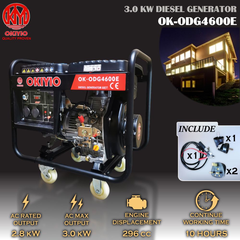 OKIYIO DIESEL GENERATOR 3.0KW - 296cc