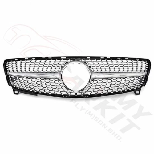 MERCEDES BENZ A CLASS W176 FACELIFT DIAMOND GRILLE SILVER CHROME