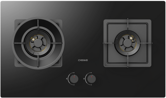 DE&E 78cm Built In Gas Hob S 7852 2G Burners (5.2kw)