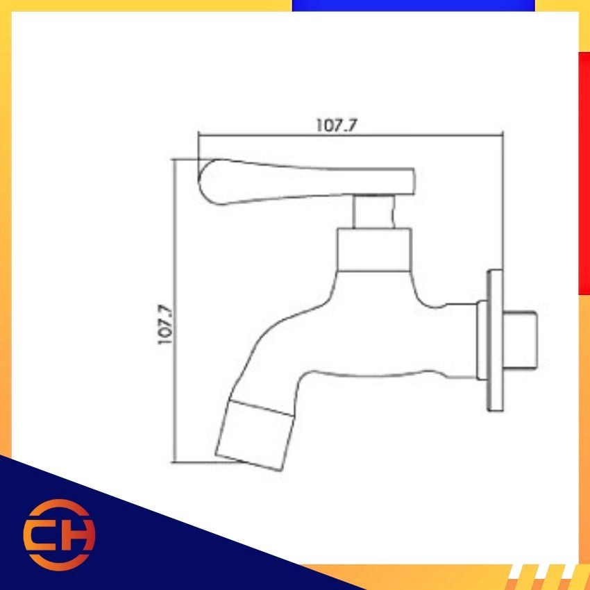 SORENTO BATHROOM HOSE BIP TAP SRTWT1806 Bib Tap ( 107.7MM x 107.7MM )