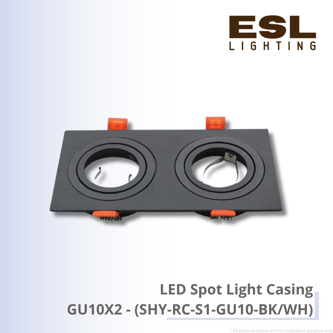 LED Spot Light Casing GU10X2 - SHY-RC-S1-GU10-BK/WH
