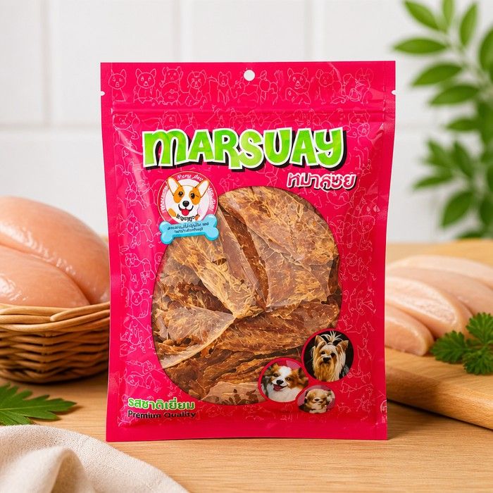 Marsuay Chicken Jerky Dog Treats 400g - Natural Protein Snack for Healthy Teeth