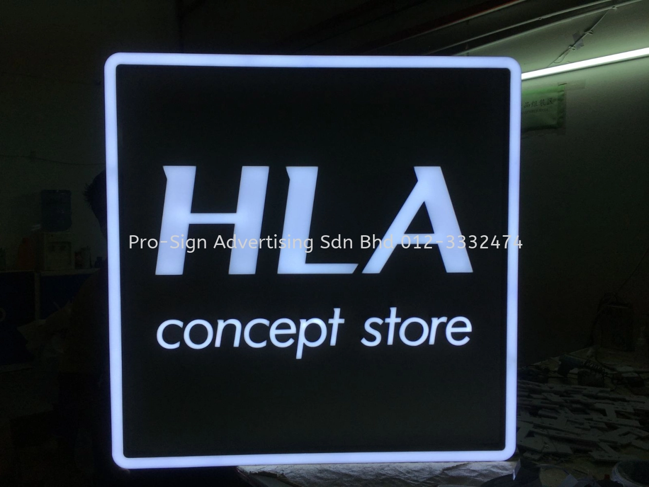 3D RIMLESS BOX UP LED FRONT LIT COUNTER SIGNAGE (HLA CONCEPT STORE, KLCC, 2020)