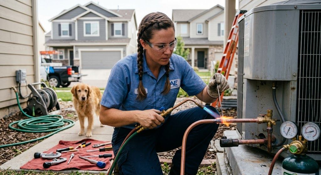brazing procedure HVAC split system installation