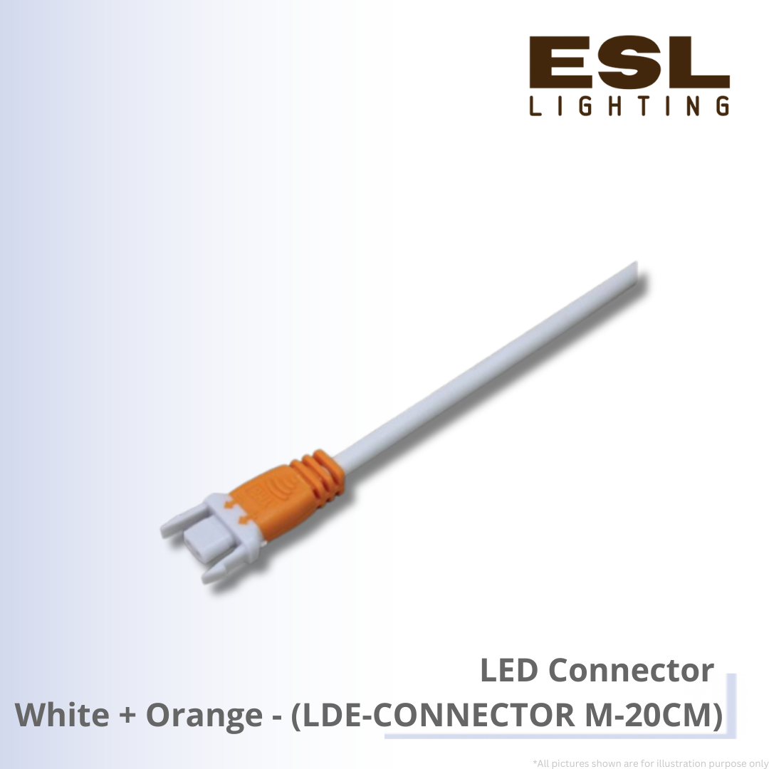 LED Connector White+Orange - LDE-CONNECTOR M-20CM