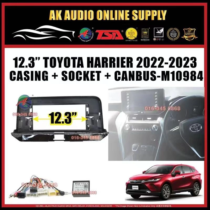 12.3'' Toyota Harrier 2022 -2023 XU80 Android Casing + Socket With Canbus - M10984