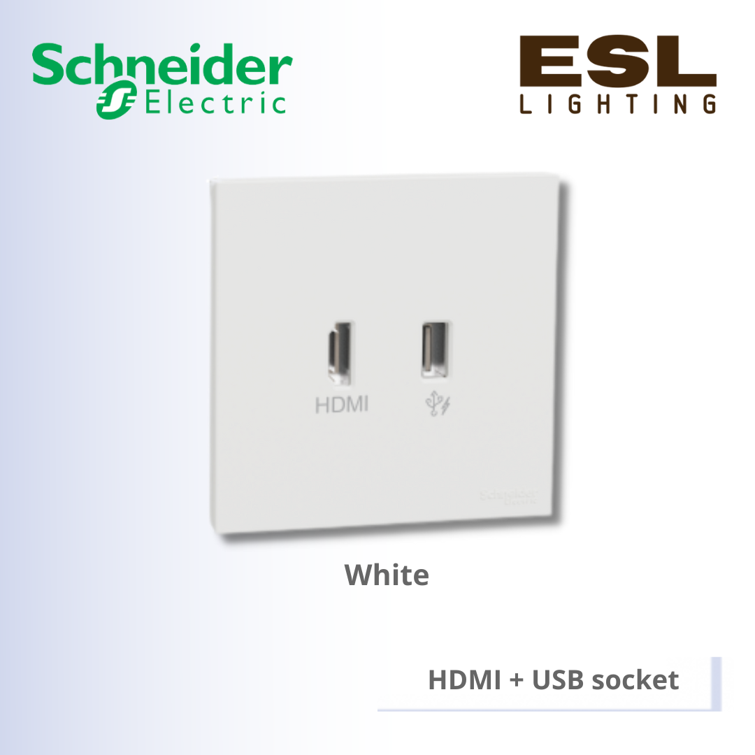 SCHNEIDER AvatarOn C HDMI + USB socket - E8732HDUSB_WE