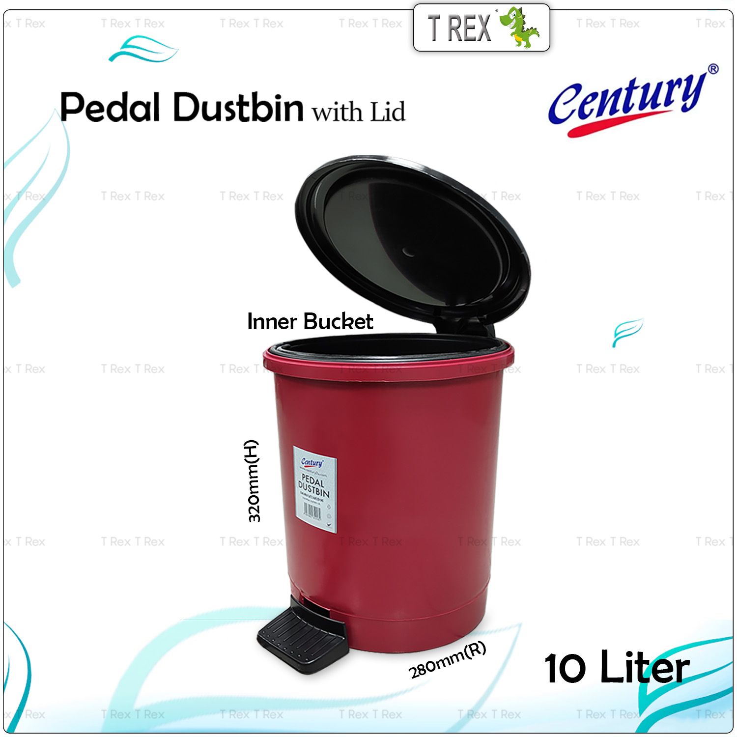 Century Pedal Dustbin 10L