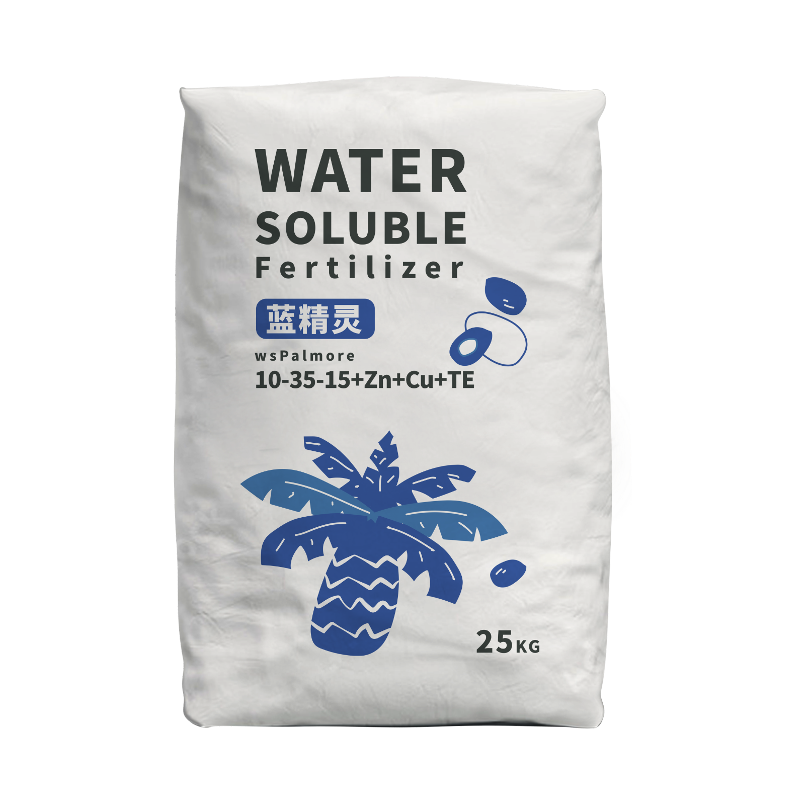 Water Soluble Fertilizer wsPalmore 10-35-15+Zn+Cu+TE