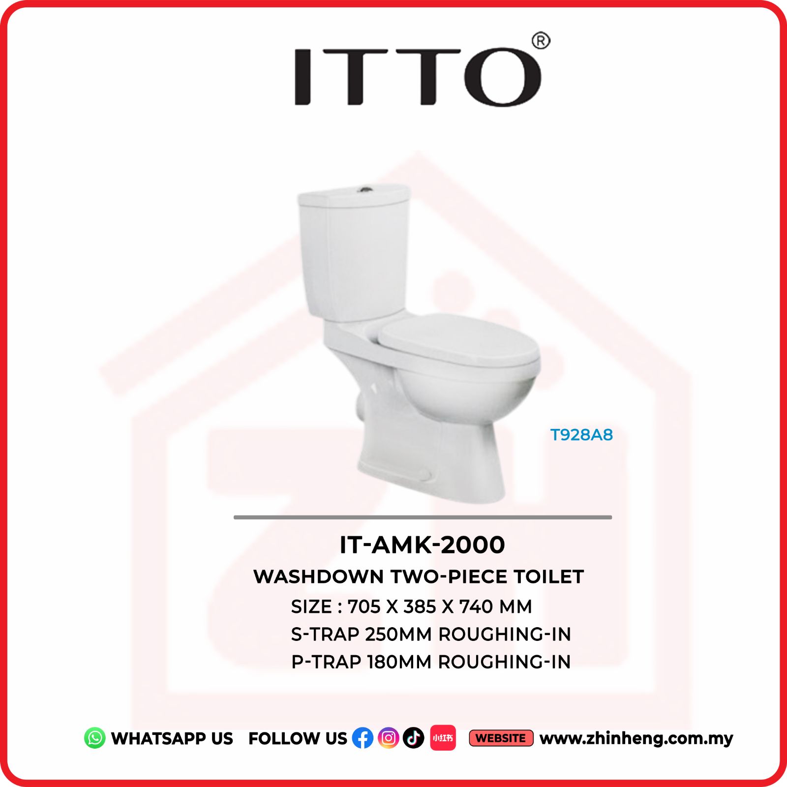 ITTO  Washdown Two-Piece Toilet  IT-AMK-2000