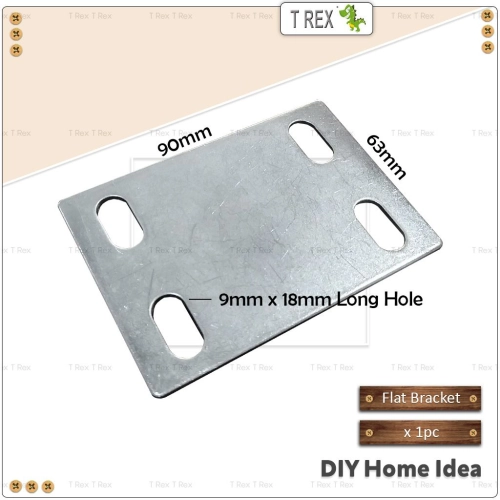 T Rex DIY 62mmx90mm Zinc Flat Bracket