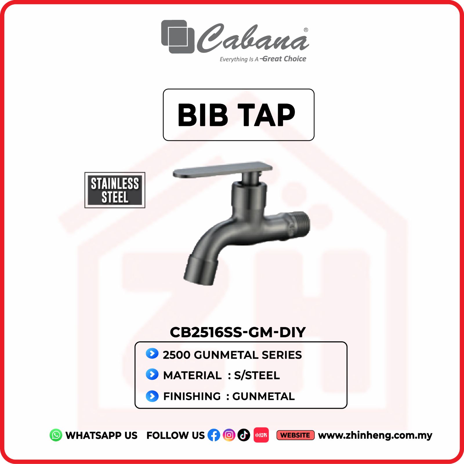 CABANA BIB TAP  CB2516SS-GM-DIY