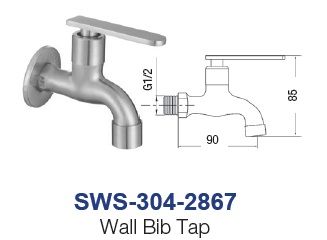 SWS-304-2867  Wall Bib Tap - SUS304