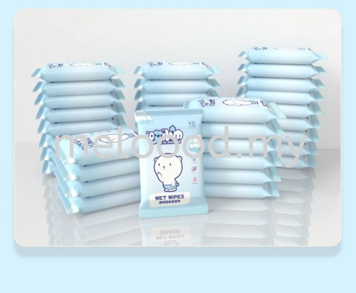 Wet Tissue Portable Cute Wet Tissue Non Alcohol Wet Tissue Small Gift Door Gift 10 Piece