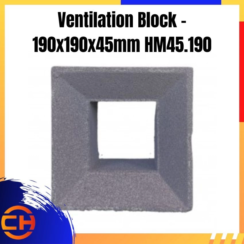 Ventilation Block - 190x190x45mm HM45.190