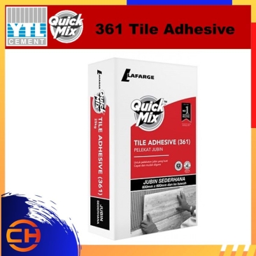 YTL QuickMix 361 Tile Adhesive Polymer Modified Cementitious Adhesive For Wall & Floor Tile 25KG