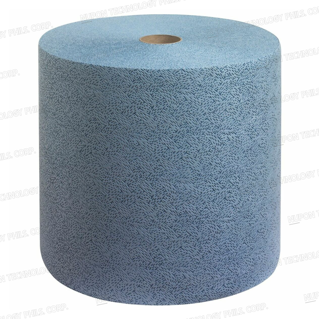 Gray blue stripe polycellulose wiper