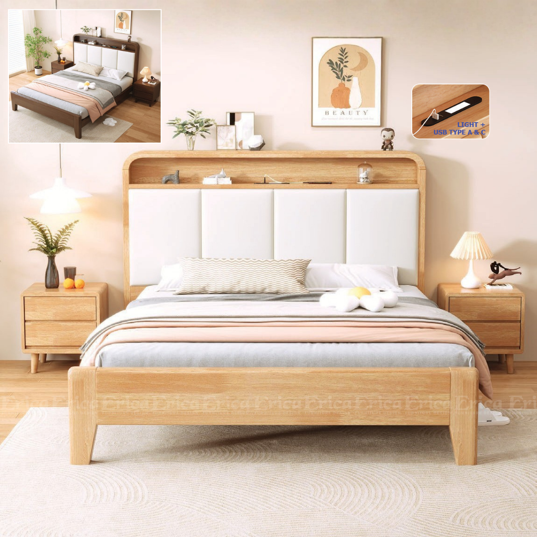 BD836 - MUJI SOLID WOOD BED