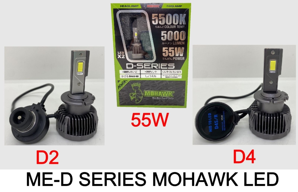 Mohawk LED Headlights Bulb ME-D Series D2/D4 55W 5500K Car LED Light ...