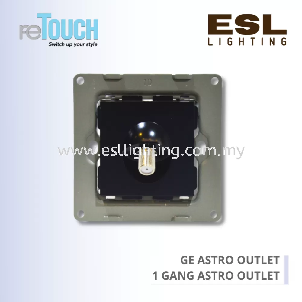 RETOUCH GRAND ELEMENTS - GE ASTRO OUTLET - E/TV102-GB – 1 GANG ASTRO OUTLET
