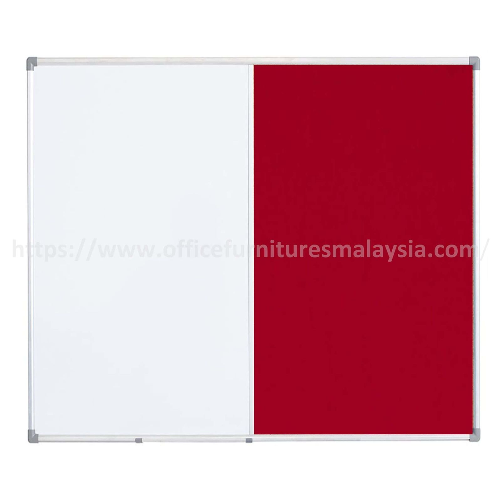 2 ft x 3 ft Aluminium Dual Velvet – White Board OFMDUV23