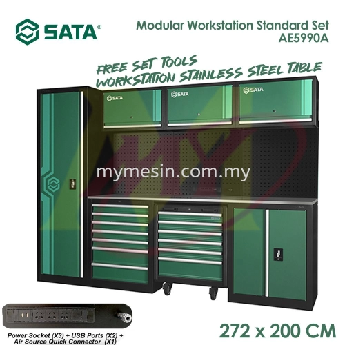 SATA AE5990A Modular Workstation Standard Set For Workshop / Garage Tools