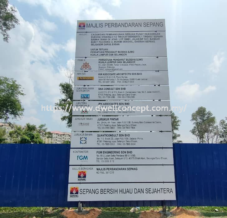 OUTDOOR CONSTRUCTION PROJECT SIGNBOARD AT FEDERAL TERRITORY | KUALA LUMPUR(KL) | CHERAS | SEPANG | SELANGOR